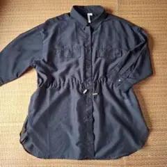 しまむら シアーブラウス シアーシャツ 黒 LLサイズ