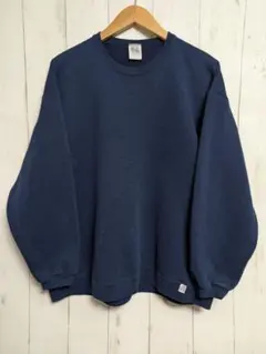 90s USA製 RUSSELL 無地 スウェット XL ネイビー m45