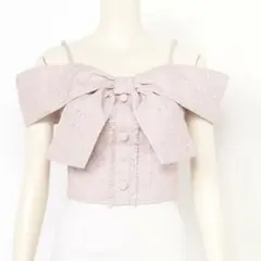 新品　lip service ツイードリボン　トップス