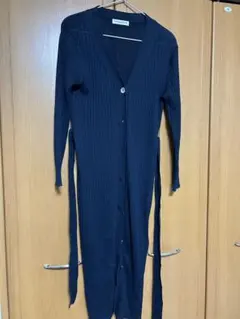 THE SHINZONE ネイビーリブカーディガン