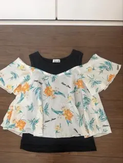 SISTER JENNI 花柄 シフォン 肩出し トップス 160のサムネイル