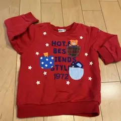 ミキハウス ホットビスケッツ　赤 トレーナー 100