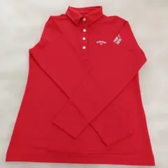 Callaway レッド 長袖ポロシャツ Lサイズ