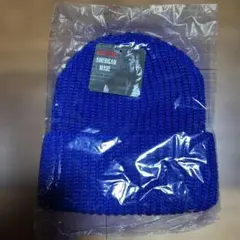 新品 ニューヨークハット ニット帽 ロイヤルブルー アメリカ製