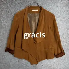 gracis フェイクスウェードジャケット 袖ロールアップ 日本製