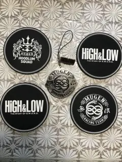 ハイアンドローHiGH&LOW無限ラバーコースター4枚とストラップ