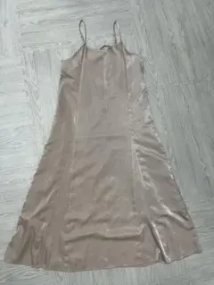 MAJESTIC LEGON サテンキャミワンピース ベージュ M