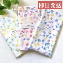 ✩.*˚日本　かわいい　ガーゼ手ぬぐい 花柄3枚✩.*˚和柄　お土産用人気