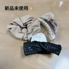 新品未使用✨バナナ ヘアアクセサリー 3点セット シュシュ ヘアバンド クリップ