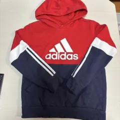 adidas フード付きトレーナー 赤 ネイビー