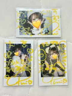 NANIMONO 眠岸ぷりん コメ有りチェキ 3枚