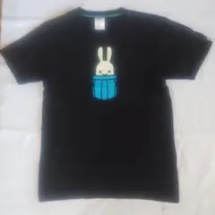 CUNE うさぎ プリント Tシャツ ブラックのサムネイル