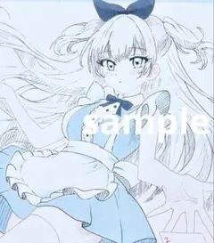 猫*山様 【一点物 手描き 原画】 猫耳 女の子 オリジナルイラスト