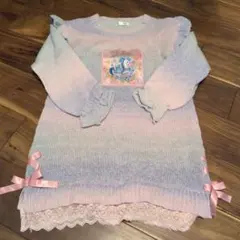 エコネコ ユニコーンプリントニットワンピース 120cm