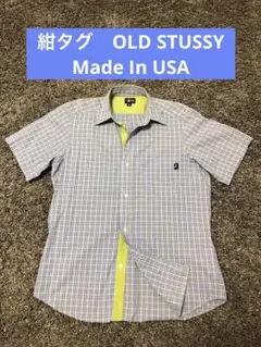 90’s 〜【紺タグ 】OLD STUSSY 半袖チェックシャツ