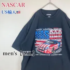 ●T784【US輸入】ナスカー 半袖 Tシャツ ブラック系 men's【2XL】