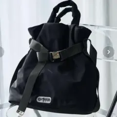 OUTDOOR PRODUCTS 別注ベルト付きパデッドトートバッグ　ブラックのサムネイル