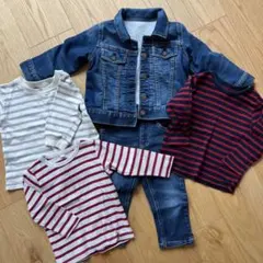 babyGap デニムジャケット＆パンツ ロンTセット 80cm