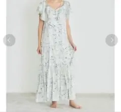 SNIDEL HOME 星座サテンフレアショルダーワンピース 未使用