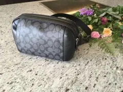 ★正規品★COACH ★ボディショルダーバッグ ★斜め掛け★グレー＆ブラック★