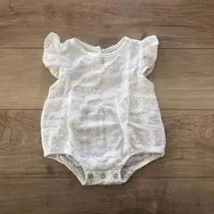 花柄　レース　ロンパース