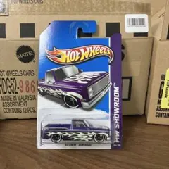 ホットウィール　83 CHEVY SILVERADO パープル　フレイムス