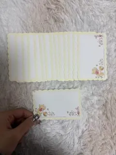 黄色　くまのプーさん メッセージカード　15枚入り