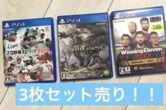 PS4 ソフト 3本セット プロスピ モンハン ウイイレ