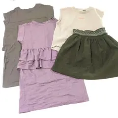 110-120 女の子　夏服セット　ワンピース　スカート　ノースリーブのサムネイル
