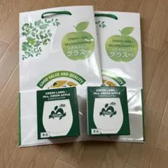 キリン　グリーンラベル　ミセスグリーンアップル　コラボロゴ入りグラス　２点セット