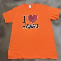 I LOVE HAWAII Tシャツ オレンジ 半袖