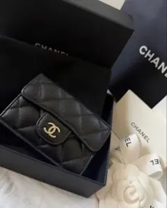 大幅値引きCHANEL マトラッセ L字ファスナー財布 キャビア ライン