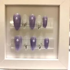 パープル（マグネットジェル）ネイルチップセット