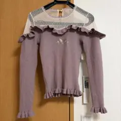アクシーズファム　ポエティック　刺繡　セーター　透け感あり
