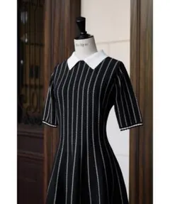 herlipto Striped Jacquard Knit Dress