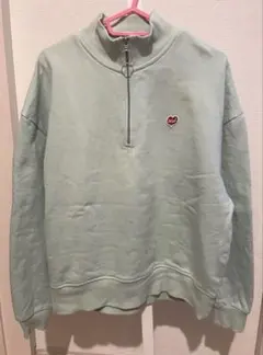 DEUS ミントグリーン ハーフジップ スウェット 8