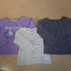 女の子 長袖Ｔシャツ 3枚セット M 100～110