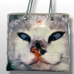 ANYA HINDMARCH トートバッグ 猫 蜂 アニマル柄 キャンバスのサムネイル