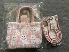 フェイラー バッグ モフモフネコチャン ペールピンク　ショルダー