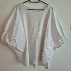 ホワイト バルーンスリーブ Tシャツ