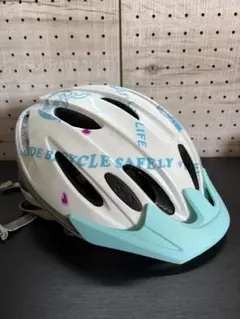 子供用 自転車ヘルメット ホワイト ライトブルー