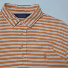 A87.POLO GOLF ポロシャツ オレンジ ボーダーのサムネイル