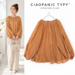 CIAOPANIC TYPY シアー ギャザー ブラウス バックリボンのサムネイル