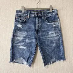 AMERICAN EAGLE/ ダメージデニム ハーフパンツ ストレッチ 28のサムネイル