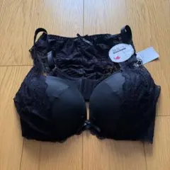新品　H85 脇高ブラ　セット　黒　レース　下着　ショーツ　盛れる　ブラジャーのサムネイル
