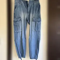 flamingo firm デニムブルー カーゴパンツ