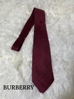 ✨BURBERRY バーバリーネクタイ シルク 赤 レッド 143cm