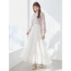 MAJESTIC LEGON シアーボリュームティアードスカート