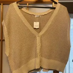 INGNI ベージュ Vネック ニットベスト M