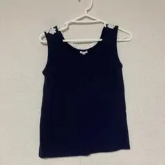a.v.v ネイビー タンクトップ 160 花柄刺繍